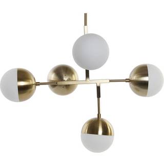 Loftslampe DKD Home Decor Metal Krystal Gylden (74 x 52 x 168 cm)
