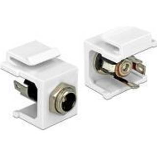 Delock keystone modul DC hun stik - 5.50 x 2.10 mm - Hvid