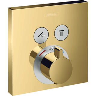 Hansgrohe ShowerSelect S termostatarmatur med tryk til indbygning i poleret guldoptik