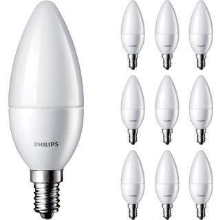Fordelspakke 10x Philips Corepro LED Kerte E14 matt 5W 470lm - 827 ekstra varm hvid | erstatter 40W