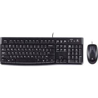 Logitech Desktop MK120 tastatur Mus inkluderet USB QWERTZ Tysk Sort