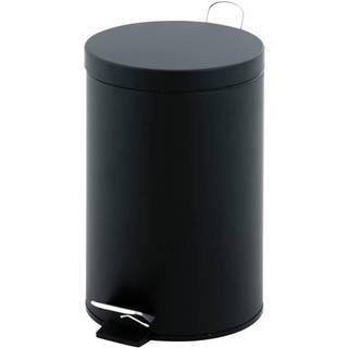 Pedalspand, EKO, sort mat, stål, 20 l, med inderspand i plast