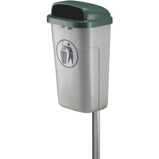 Affaldsspand til væg 50 liter grå/grøn