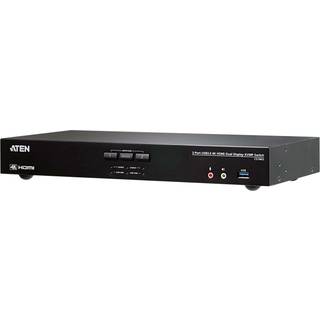 ATEN 2-Port True 4K HDMI Dual-View KVM Switch with Audio & USB 3.0 Hub