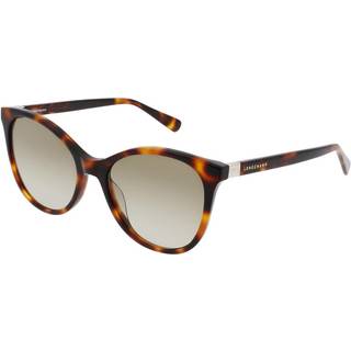 LONGCHAMP Kvinde LO688S 214 Solbriller Plast Havana Brun Rund Skygge