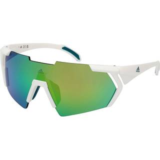 Adidas Sport Mand SP0064 CMPT AERO 24N Solbriller Plast Hvid Grøn Maske Normal