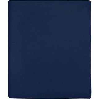 Stræklagen Jerseybomuld - 2 / Marineblå / 160 x 200 cm