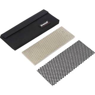 Trend 8-tommer Diamond Slibning & Fladning Stone Double-Sided (180/600 Grit) Bench Stone med pose rengøringsblok & ikke-slip Mat DWS/CP8/FX