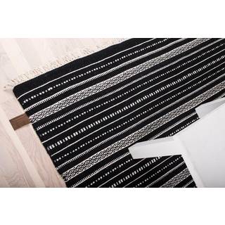 Denver tæppe (3900-030 - Black & Ivory, B160 x L230 cm)