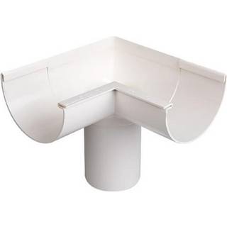 Plastmo plast 90 gr. indvendig gering med tud nr. 10 - 75 mm i hvid