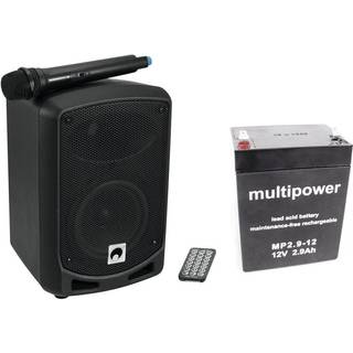 Omnitronic Set WAMS-65BT + Battery TILBUD NU batteri sæt