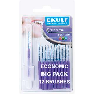Ekulf interdental toothbrush ph 1,1mm ISO 6 12 stk.