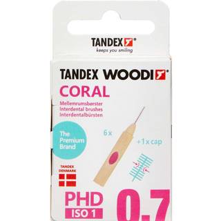 Tandex Woodi Mellemrumsbørster Coral (6 stk)