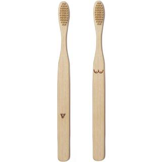 Tandbørste - Nudie Bamboo Toothbrush Set (2 stk.)