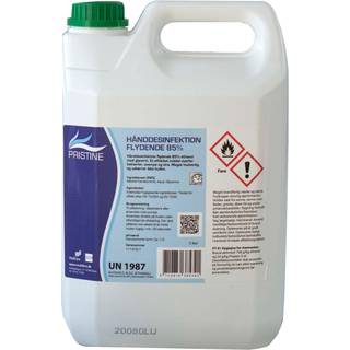 Pristine hånddesinfektion flydende 85% Ethanol med Glycerin 5 liter