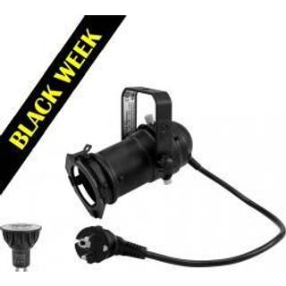 Eurolite Set PAR-16 Spot bk + GU-10 230V COB 5W LED 1800-3000K dim2warm TILBUD