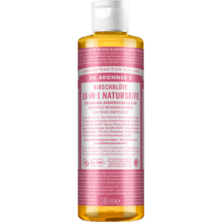 Dr. Bronner's Pleje Flydende sæber Kirsebærblomst 18-1 naturlig sæbe 240 ml (412,00 kr / 1 l) - 240 ml