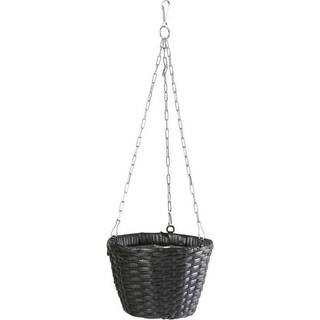 DACORE Hængeampel i sort rattan 19x16 cm