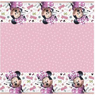 Unik Disney Iconic Minnie Mouse Rectangular Plastic Party Table Cover 54 """" X 84 """" 1CT Multicolor (79233)