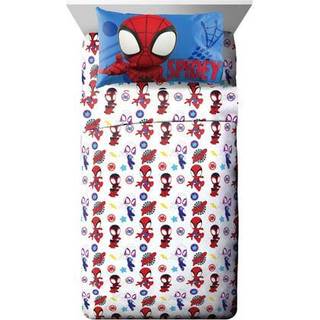 Jay Franco Marvel Spidey og hans fantastiske Friends Team Spidey Toddler Size Sheet Set - 3 Piece Set Super Soft and Cosy Kids Bedding - Fade Res