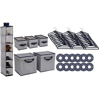 Delta b?rnehaveopbevaring 48 dele s?t - nem opbevaring/organiseringsl?sning - Holder b?rnev?relset og skabet rent Dove Grey
