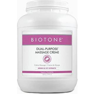 BIOTONE massagecreme til dobbelt formål med arnica og ivy-ekstrakter, 128 oz, professionel kvalitetsformulering