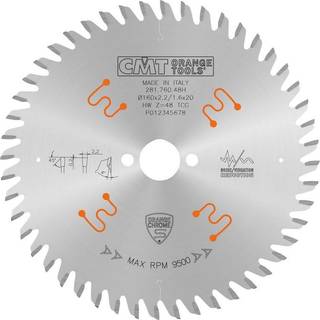 CMT rundsavklinge Xtreme Line 160x2,2x20 Z48TF Chrome 281.760.48H træklinge
