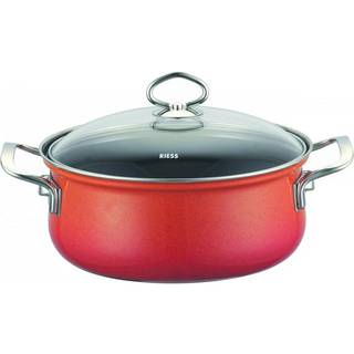Riess Nouvelle Corall Kasserolle 20 cm / 2,0 L - Emaille - Rot