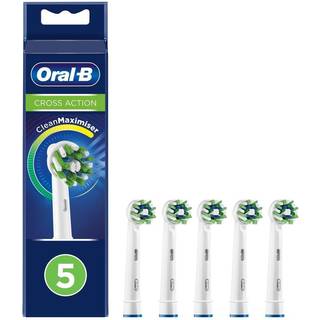 Oral-B CrossAction tandbørstehoveder hvid 5 stk.