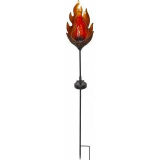 Star Trading - Solar Cell Lighting - Solar Cell Decoration Melilla Flame - Bronze - 82 cm