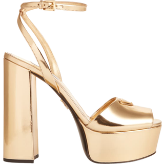 Prada Leather platform sandals - silver - EU 40.5
