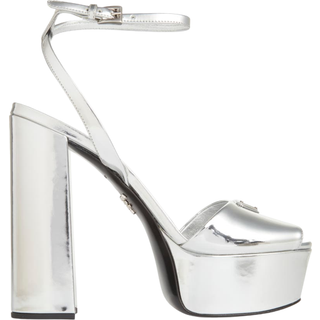 Prada Leather platform sandals - silver - EU 40.5