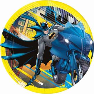 Batman paptallerkner 8 stk. - 23 cm.