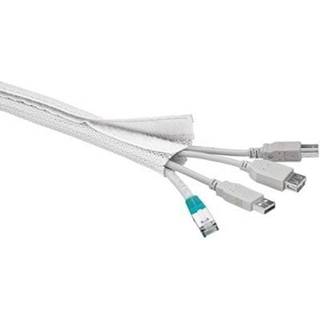 DELTACO Nylon cable sorting sock, 1.8m, white