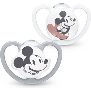 Nuk Space Disney, Str. 2 (6-18 Mdr.), Anatomisk - Silikone, 2-pak