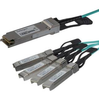 StarTech.com Cisco QSFP-4X10G-AOC7M Compatible QSFP+ Breakout Cable - 7 m - breakout cable - 7 m - black - Sort - 7 meter