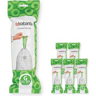 Brabantia Perfectfit Affaldspose G 23-30l 120 Pcs - Papirkurve og pedalspande Plast Hvid - 138423