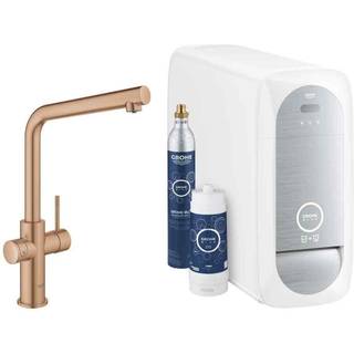 GROHE Blue Home vandanlæg med Duo L-tud vandhane i børstet Warm Sunset
