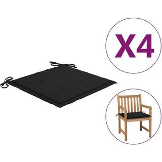 hynder til havestol 4 stk. 50x50x3 cm oxfordstof sort