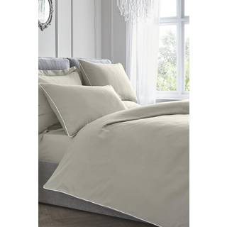 Appletree Appletree Grey Piped Edge 100% Cotton Duvet Cover and Pillowcase Set