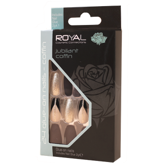 Royal Kunstige Negle Jubilant Coffin - 24 stk