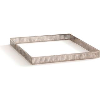 Perforeret Tærteform, Kvadratisk 20cm - Rustfrit Stål, Decora