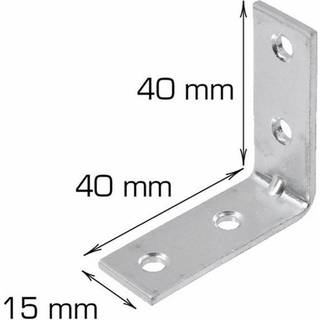 Vinkelbeslag 40 x 40 x 15 mm - 2 stk.