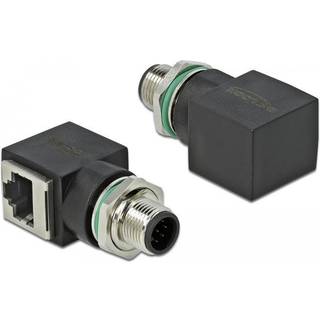 Delock Network Adapter M12 - 8 pin han til RJ45 jack