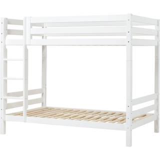 Hoppekids ECO Luxury - Høj Køjeseng - 177 cm. - Lige Stige - Flere Størrelser - Hvid