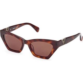 Max Mara Kvinde MM0057 EMME13 52E Solbriller Acetat Havana Brun Cat Eye Normal
