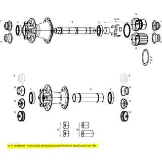 Frihjulskrop SRAM 900 med Double Time lejer Shimano/SRAM 10