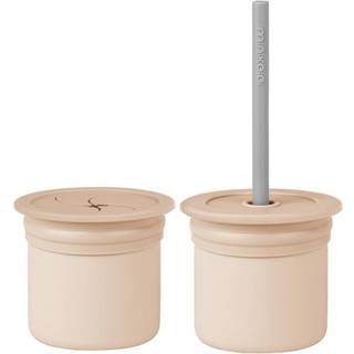 Minikoioi Sip+Snack Set spisesæt til børn Bubble Beige / Powder Grey 1 stk. - 1 stk.