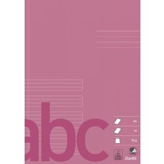 Bantex skolehæfte A4 blank og linjeret 6+7+6+10 rød