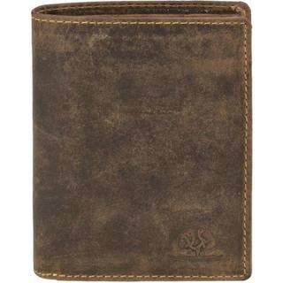 Geldbörse Leder 9x12cm hoch "Vintage" antikbraun 1701-25 | Greenburry.de